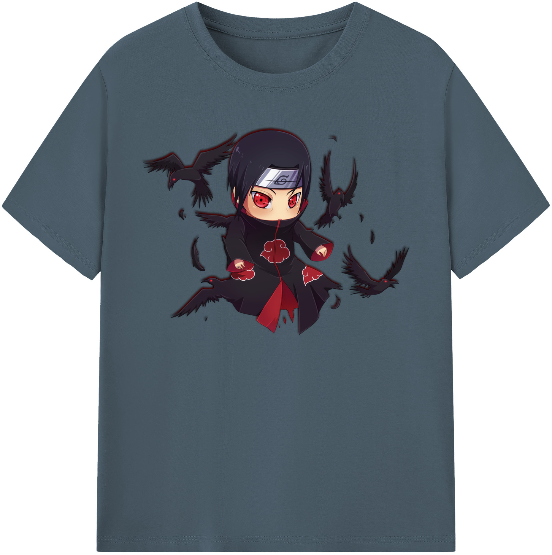 （画像用） NARUTO -ナルト- うちは イタチ Uchiha Itachi 綿100％半袖Tシャツ（フロントプリント）